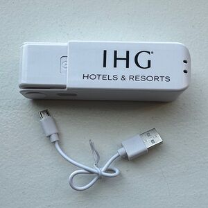 IHG Hotels & Resorts White Portable Fan 3 speeds with USB Charger